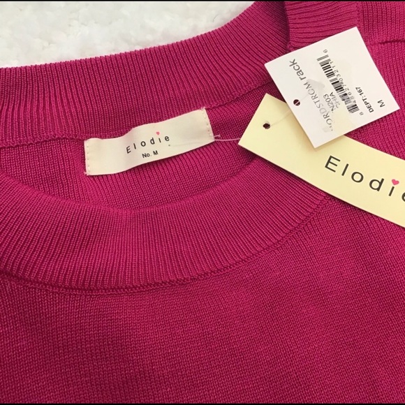 ELODIE | Ruffle Sleeve Pullover Sweater | M - Picture 8 of 10